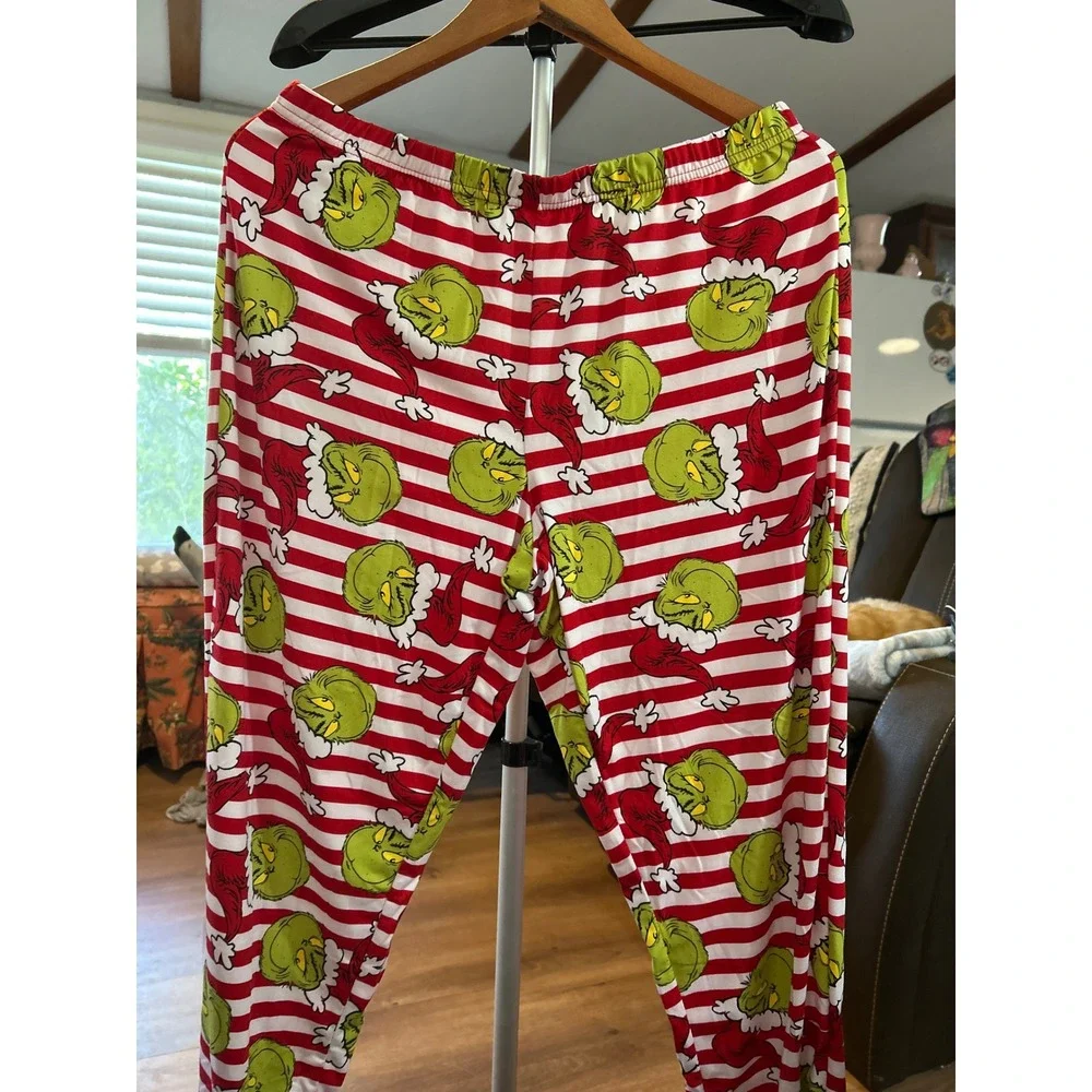 Dr Seuss The Grinch Womens Pajama Set Long Sleeve Top Pants‎ M 8-10